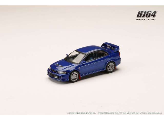 1:64 Hobby Japan - 1999 Mitsubishi Lancer GSR Evolution 6 (CP9A) with Mud flap, ijssel blue