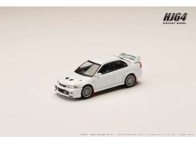 1:64 Hobby Japan - 1999 Mitsubishi Lancer GSR Evolution 6 (CP9A) with Mud flap, scortia white