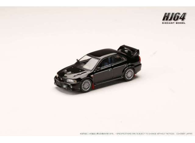 1:64 Hobby Japan - 1999 Mitsubishi Lancer GSR Evolution 6 (CP9A) with Mud flap, pyrenees black