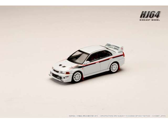 1:64 Hobby Japan - 2000 Mitsubishi Lancer GSR Evolution 6 (T.M.E.) *Special Coloring Package (GF-CP9A)* with Mud flap, scortia white