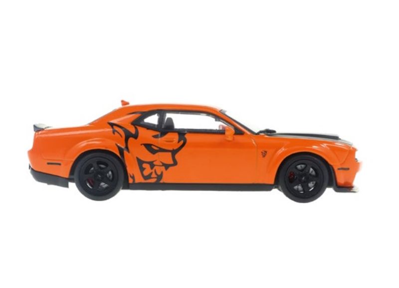 1:43 Solido - Dodge Challenger SRT Demon V8 6.2L 2018 Orange Black 1:43 Solido - Dodge Challenger SRT Demon V8 6.2L 2018 Orange Black