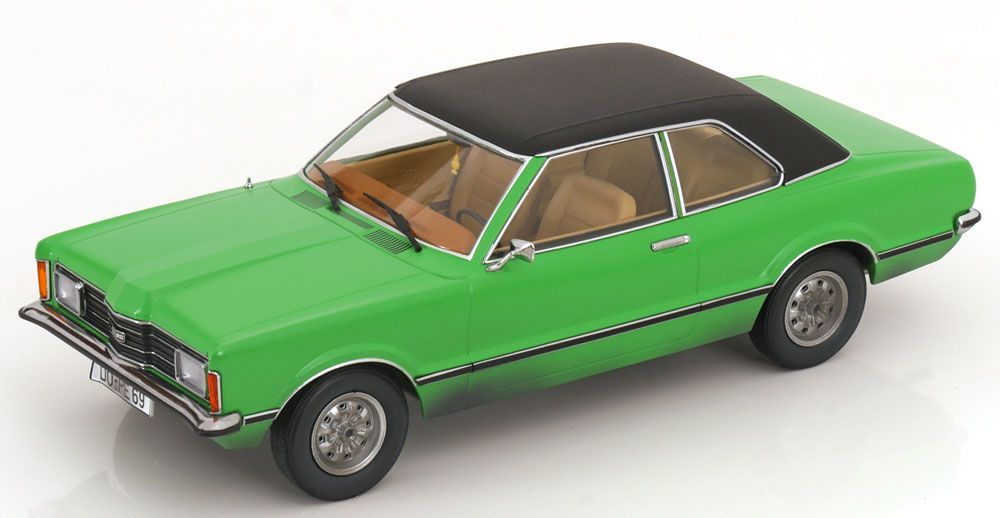 1:18 KK Scale - Ford Taunus GXL Limousine - Dirty Version 1971 grün/mattschwarz