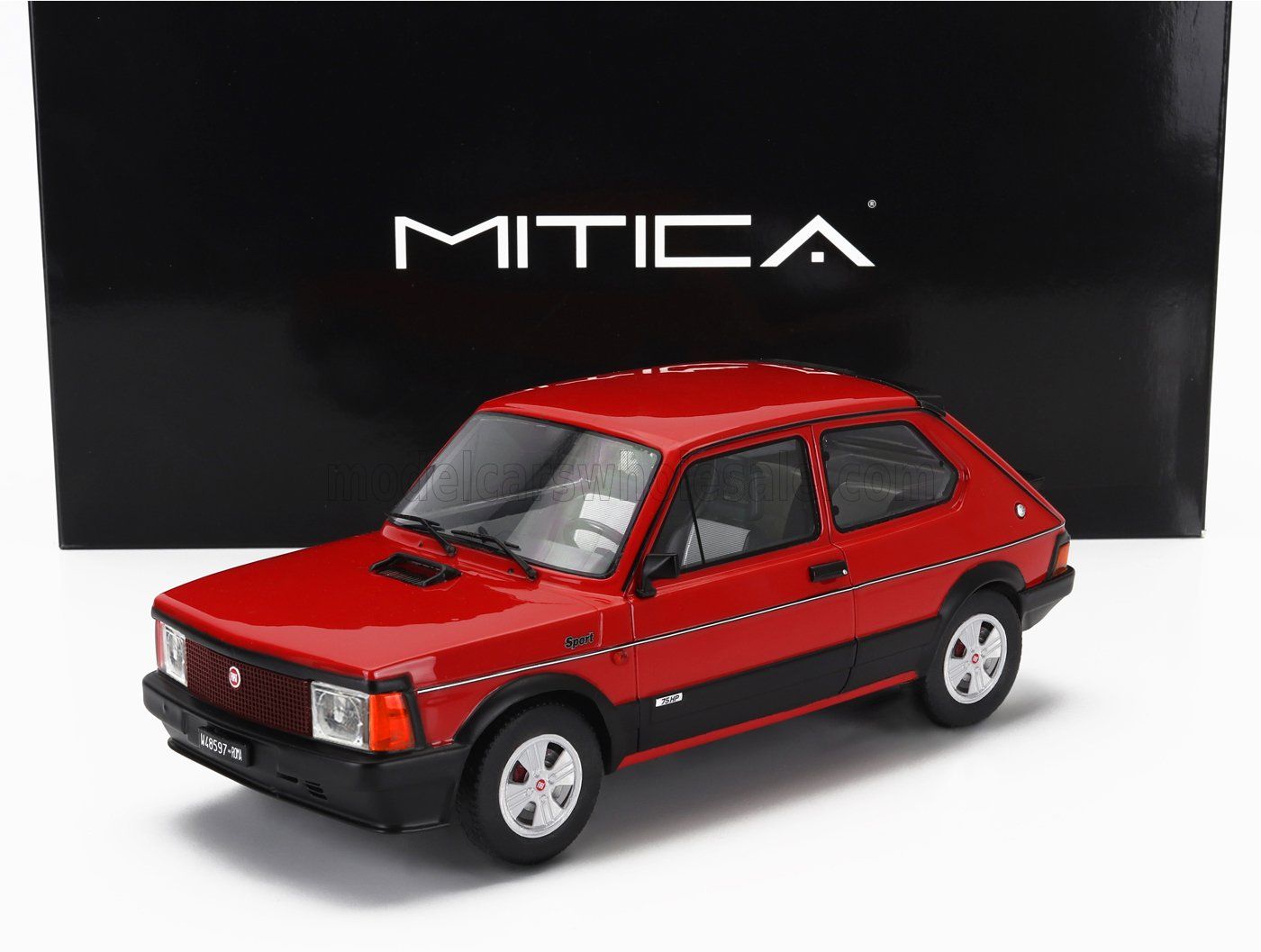 1:18 Mitica Resin - Fiat 127 Sport Serie-3 1982 Red Rosso
