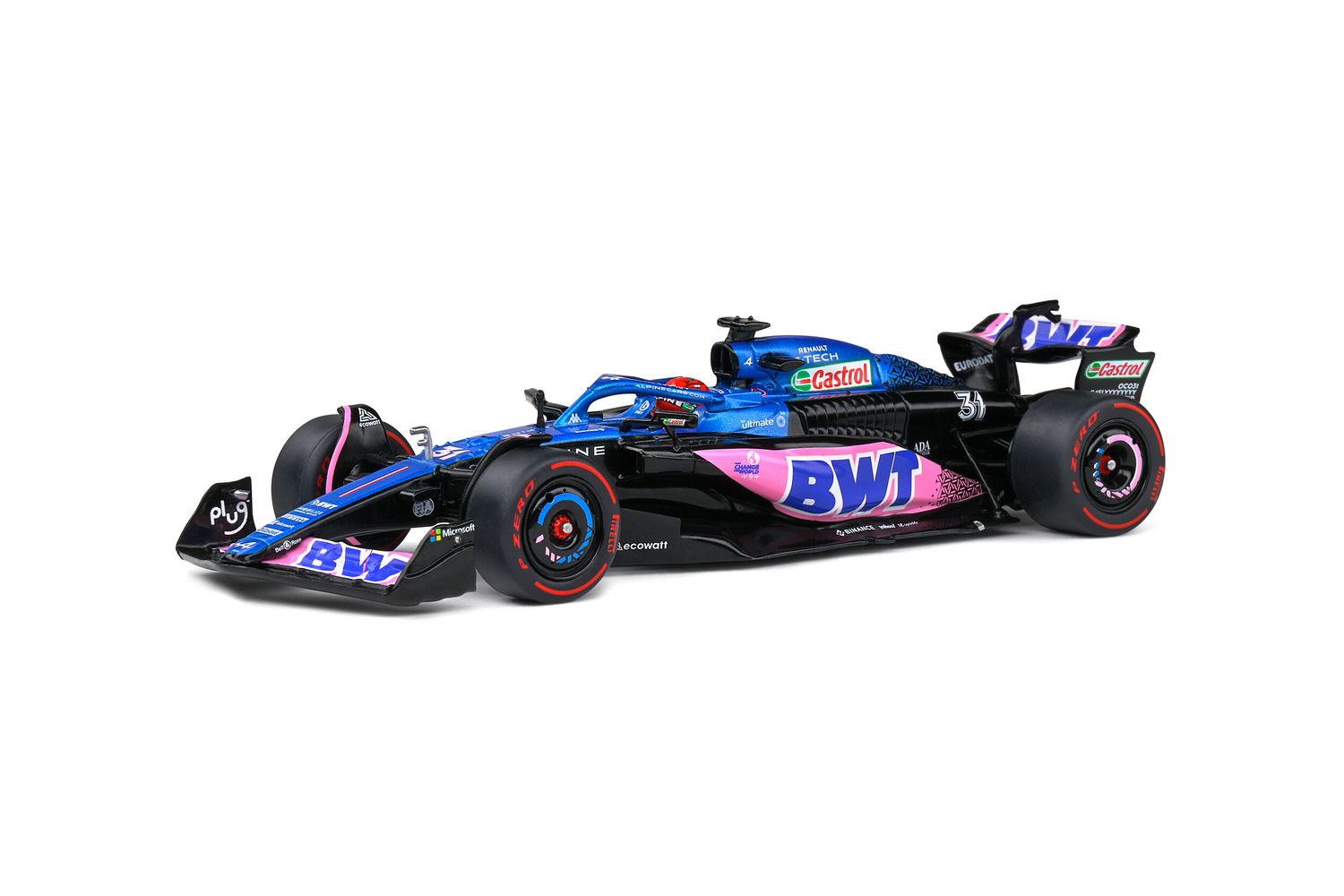 1:43 Solido - Renault F1 A523 Team BWT Alpine #31 3rd Monaco GP 2023 Esteban Ocon