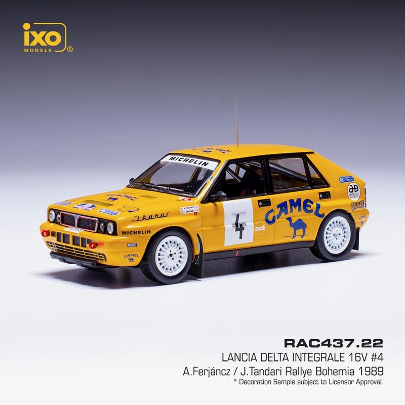 1:43 Ixo - Lancia Delta Integrale 16V, No.2, Camel, Rally Bohemia, A.Ferjancz/J.Tandari, 1990