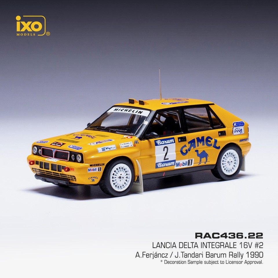 1:43 Ixo - Lancia Delta Integrale 16V, No.2, Camel, Barum Rally, A.Ferjancz/J.Tandari, 1990