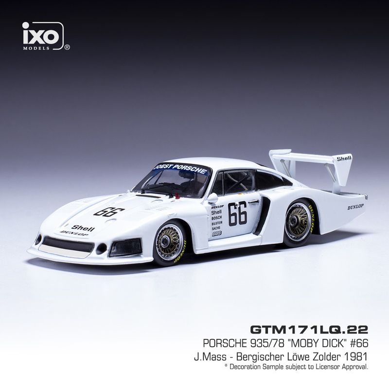 1:43 Ixo - Porsche 935/78, Bergischer Löwe Zolder, Moby Dick, J.Mass, 1978 1:43 Ixo - Porsche 935/78, Bergischer Löwe Zolder, Moby Dick, J.Mass, 1978