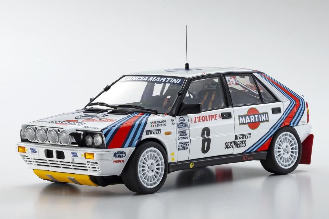 1:18 Kyosho - Lancia Delta HF Integrale 4WD (Night Version) Team Martini Racing #6 Winner Rally Montecarlo 1987