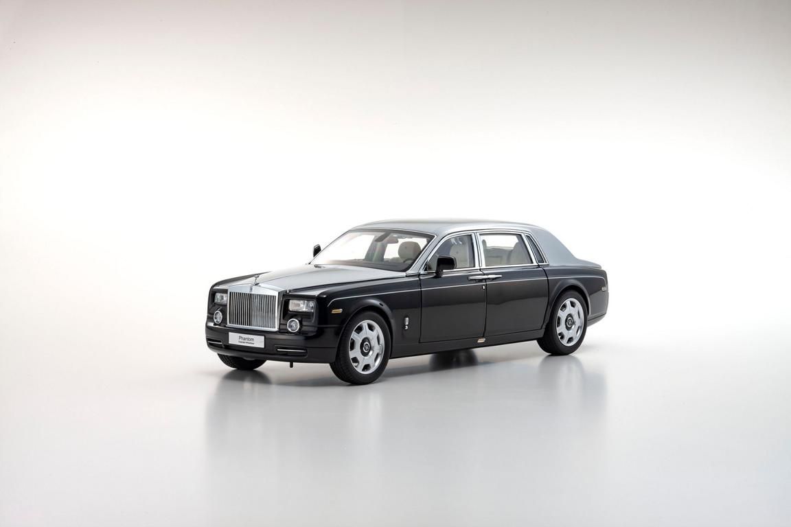 1:18 Kyosho - Rolls Royce Phantom EWB Limousine 2012 Black Silver