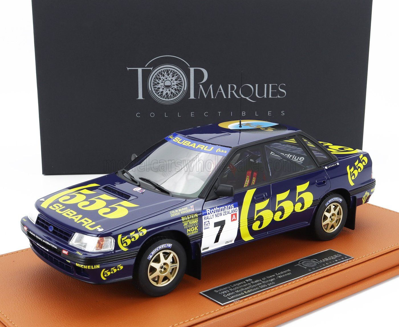 1:18 Top Marques - Subaru Legacy RS #7 Winner Rally New Sealand 1993 Colin McRae - Derek Ringer *With Showcase*