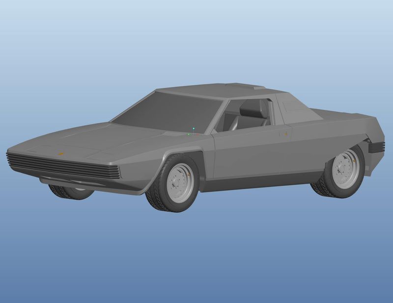 1:18 Top Marques - 1976 Ferrari 308 GT Bertone Rainbow First Concept Grey Metallic 1:18 Top Marques - 1976 Ferrari 308 GT Bertone Rainbow First Concept Grey Metallic