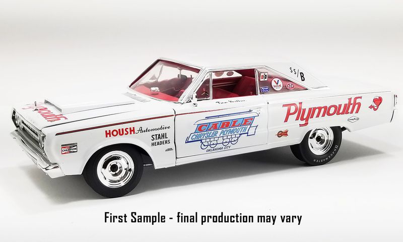 1:18 ACME - 1965 Plymouth Belvedere II *Don Grotheer* Super Stock, white/red 1:18 ACME - 1965 Plymouth Belvedere II *Don Grotheer* Super Stock, white/red