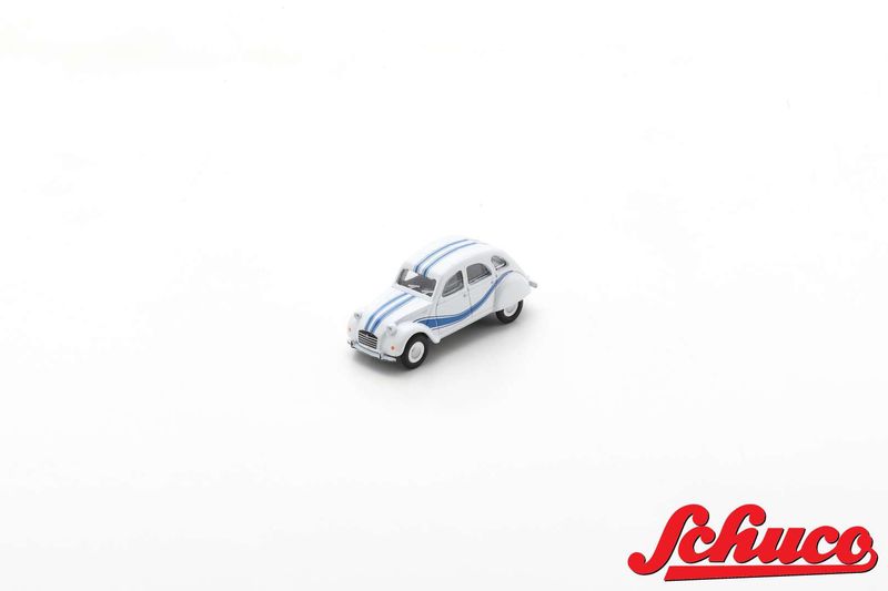 1:87 Schuco - Citroën 2CV Weiß Blau 1:87 Schuco - Citroën 2CV Weiß Blau