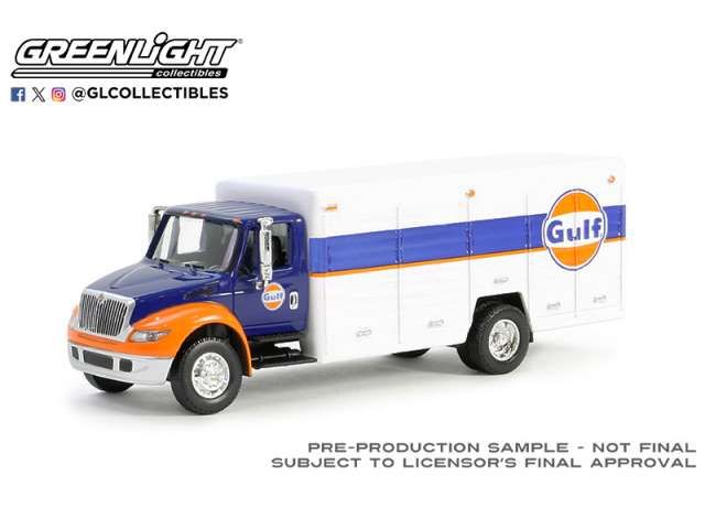 1:64 Greenlight - International Durastar 4400 Delivery Truck Gulf Oil *H.D. Truck series 25* blue/white/orange