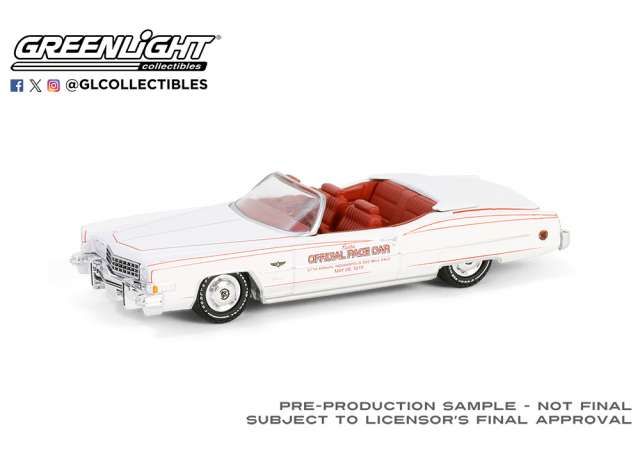 1:64 Greenlight - 1973 Cadillac Eldorado Convertible *57th Annual Indianapolis 500 Mile Race Official Pace Car*, white