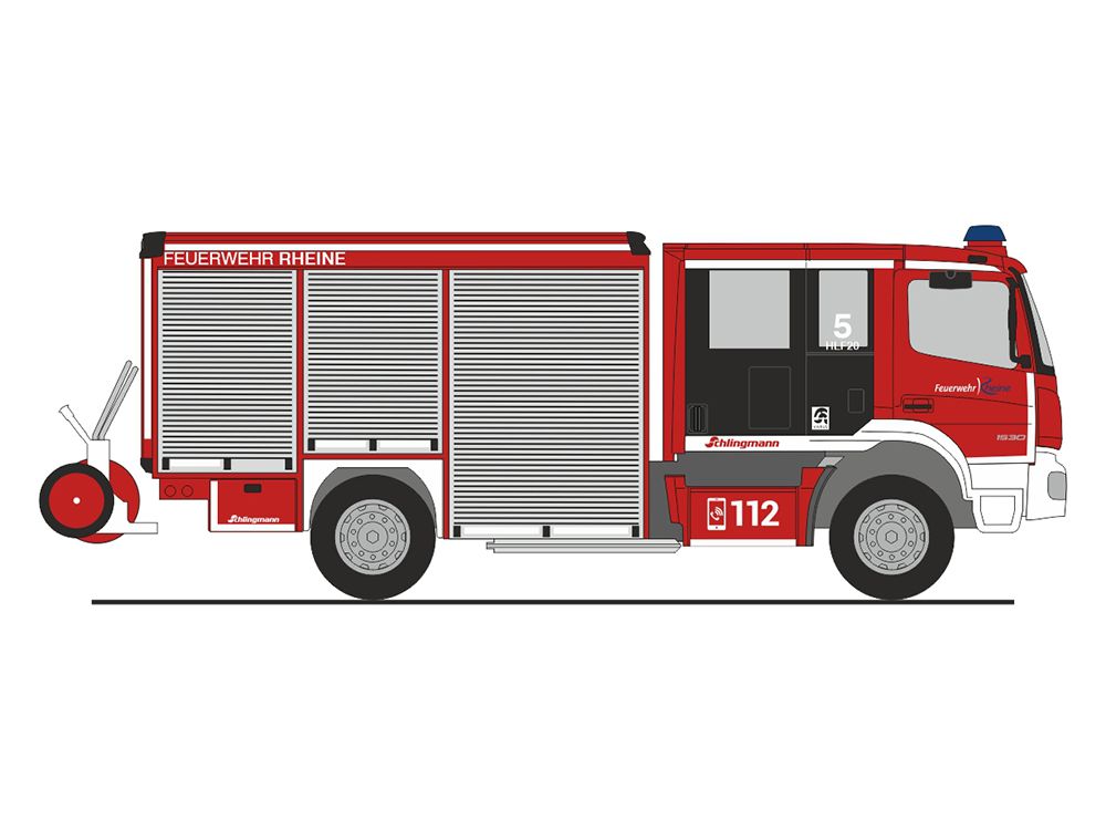 1:87 Rietze - Mercedes Benz ATEGO Schlingmann Varus HLF Feuerwehr Rheine