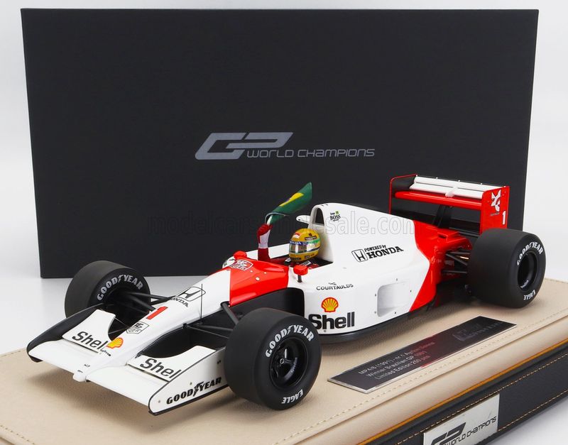 1:12 GP Replicas - McLaren F1 MP4/6 Honda #1 World Champion Pole Position and Winner Brazilian GP 1991 Ayrton Senna (With Pilot Figure) *Bild vom 1:18er* 1:12 GP Replicas - McLaren F1 MP4/6 Honda #1 World Champion Pole Position and Winner Brazilian GP 1991 Ayrton Senna (With Pilot Figure) *Bild vom 1:18er*