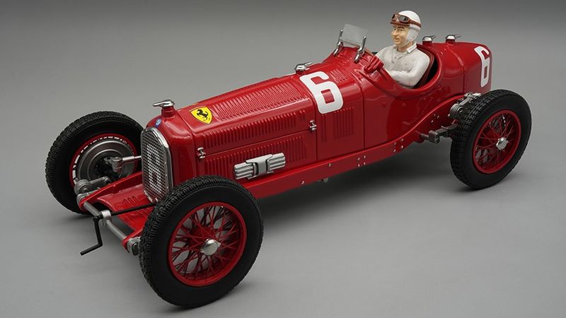 1:18 Tecnomodel - Alfa Romeo P3 Tipo B #6 Winner Monza GP 1932 R.Caracciola (Mit Fahrer Figur)