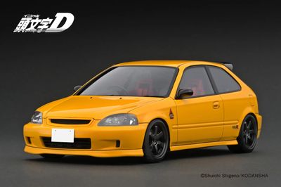 1:18 Ignition - INITIAL D Honda CIVIC (EK9) Type R Yellow