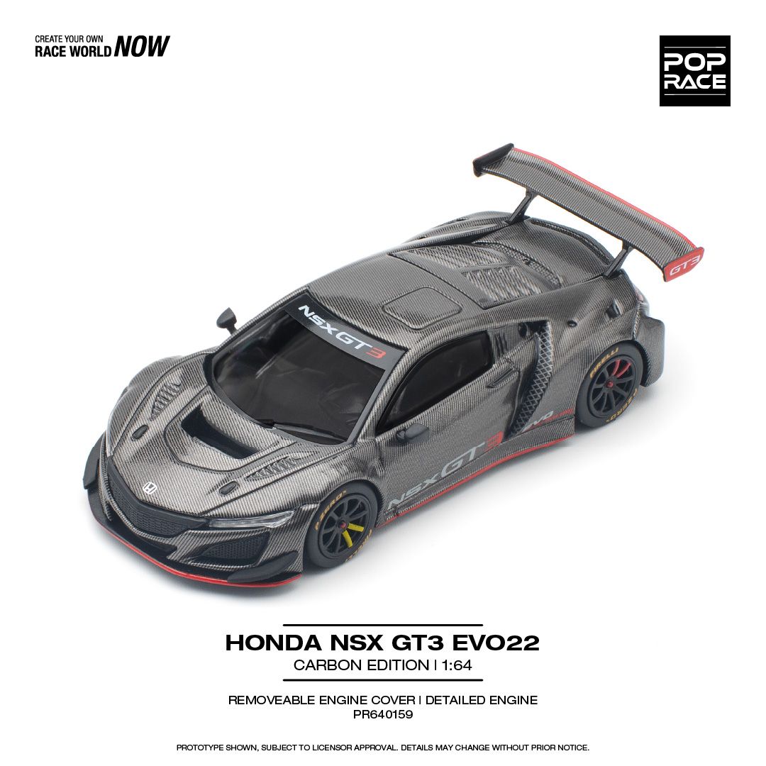 1:64 Pop Race Limited - Honda NSX GT3 Evo22, carbon edition
