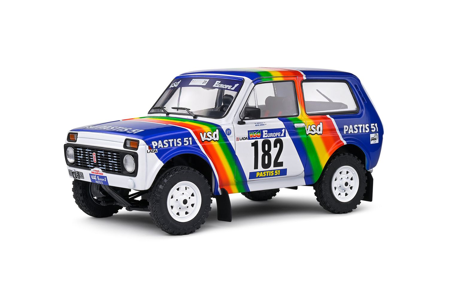 1:18 Solido - Lada Niva 1984 Paris-Dakar - Jabouille/Sardou #182
