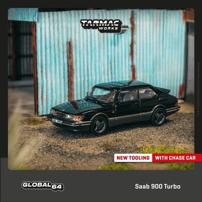 1:64 Tarmac - Saab 900 Turbo, black