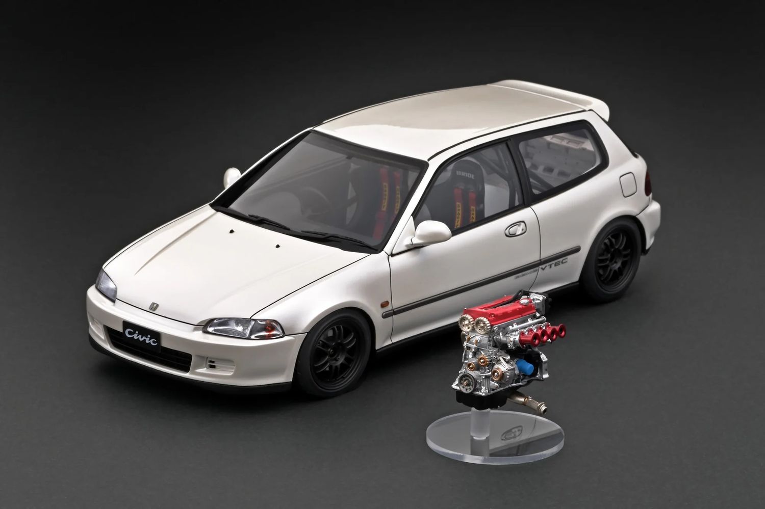 1:18 Ignition - Honda Civic (EG6) with B16A Engine, pearl white