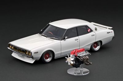 1:18 Ignition - Nissan Skyline 2000 GT-X (GC110) with L28 Engine, pearl white