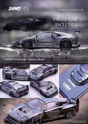 1:64 Inno64 - Ferrari LBWK F40, chrome black