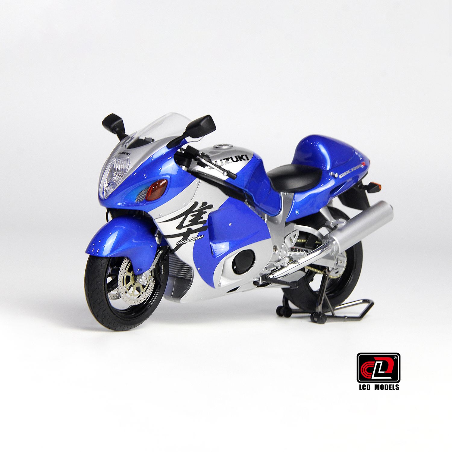 1:12 LCD Models - Suzuki GSX 1300R Hayabusa 2001 Silver Blue