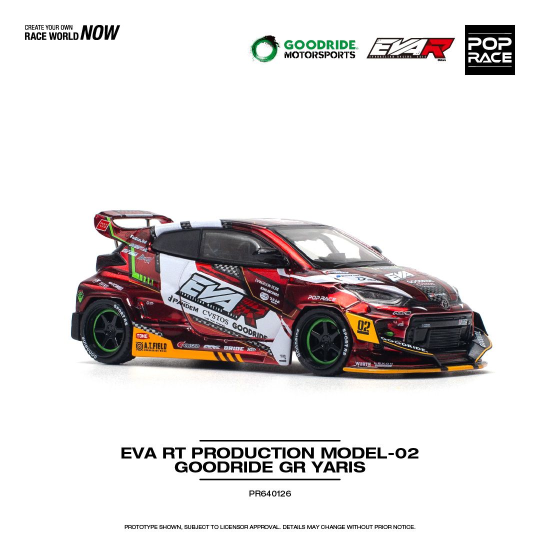 1:64 Pop Race Limited - Toyota GR Yaris Eva RT Roduction Model-02 Goodride, various