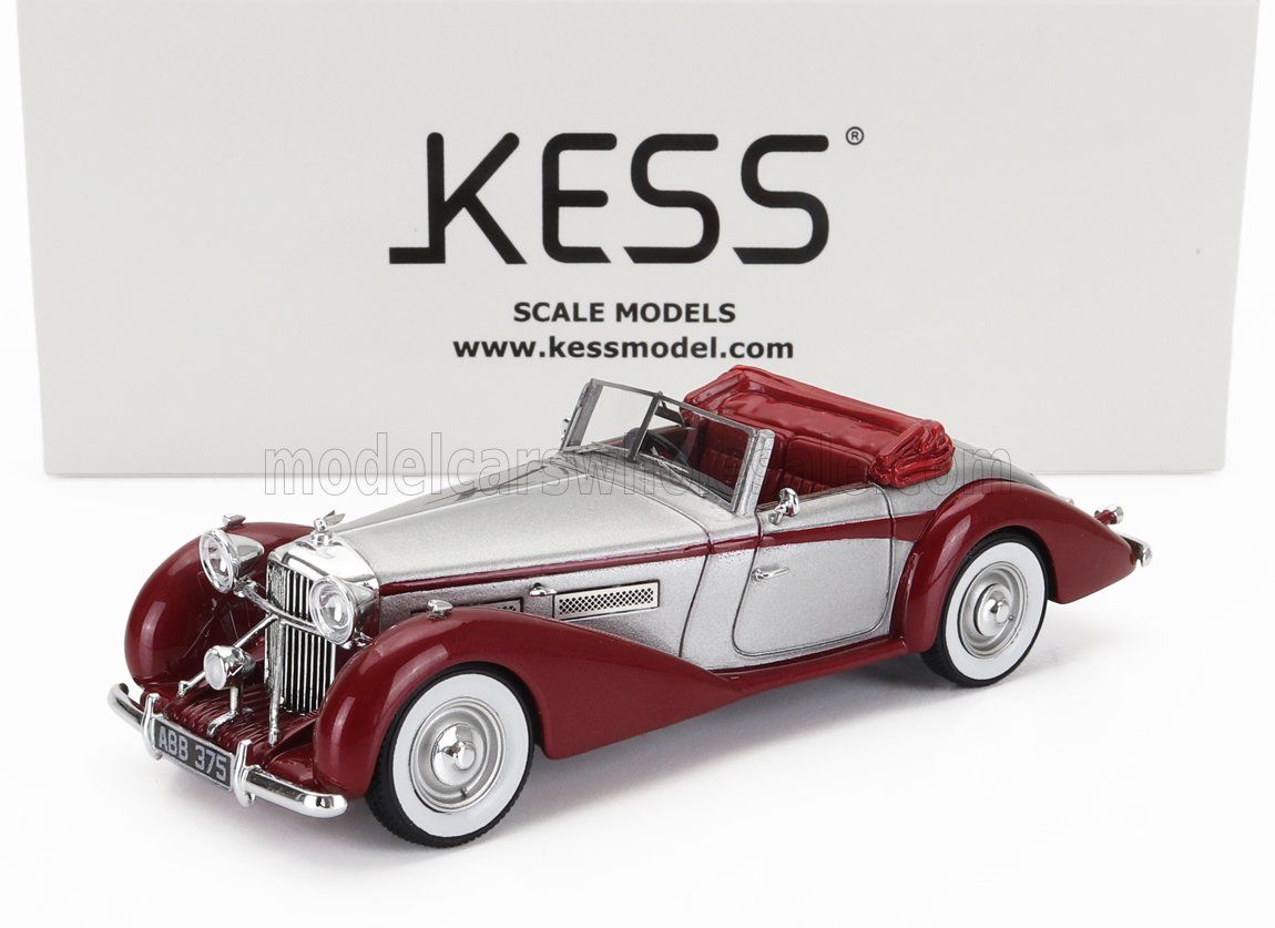1:43 Kess Model - BENTLEY - MKVI DROPHEAD ch.B122DA COUPE CABRIOLET OPEN 1949 - SILVER RED