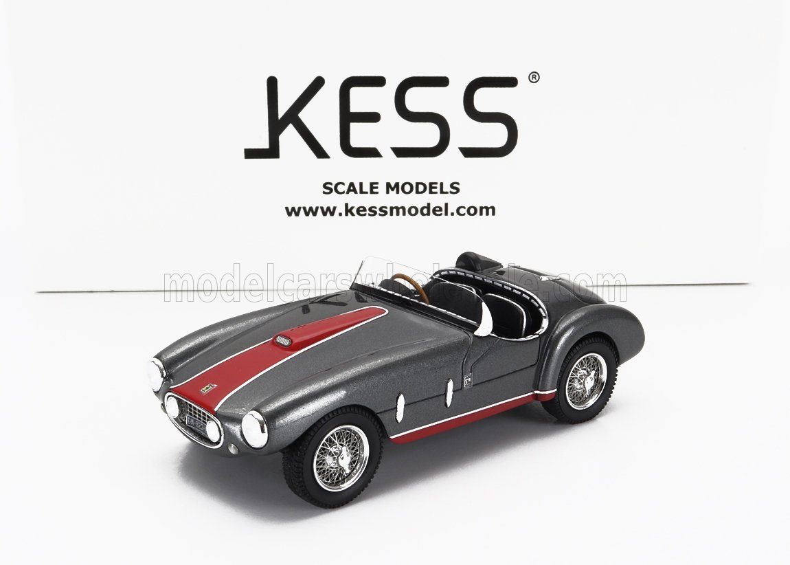 1:43 Kess Model - FERRARI - 166 MM53 SPIDER BARQUETTE ch.0300M VIGNALE BY OBLIN 1955 - GREY RED