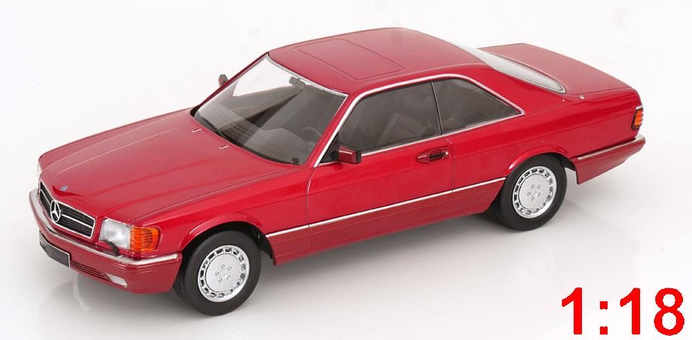 1:18 KK Scale - Mercedes 500 SEC C126 1985 rotmetallic