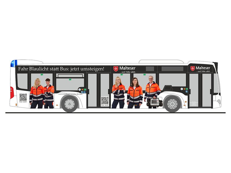 1:87 Rietze - Mercedes Benz CITARO Malteser Wetzlar 2012