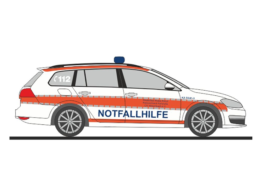 1:87 Rietze - VW GOLF 7 DRK KV Karlsruhe Notfallhilfe
