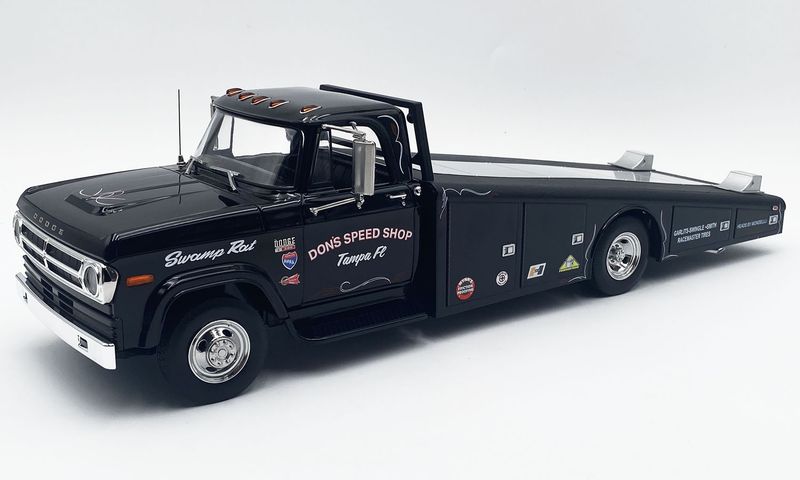 1:18 ACME - 1970 Dodge D300 Ramp Truck *Don's Speed Shop*, black 1:18 ACME - 1970 Dodge D300 Ramp Truck *Don's Speed Shop*, black