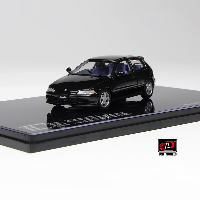 1:43 LCD Models - 1993 Honda Civic SIR II EG6 VTec Black