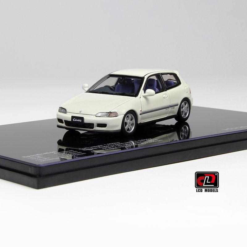 1:43 LCD Models - 1993 Honda Civic SIR II EG6 VTec White