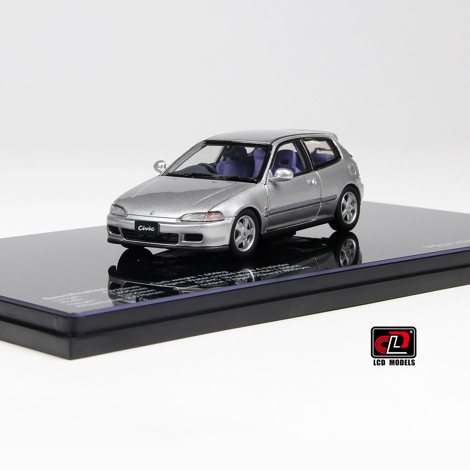 1:43 LCD Models - 1993 Honda Civic SIR II EG6 VTec Silver
