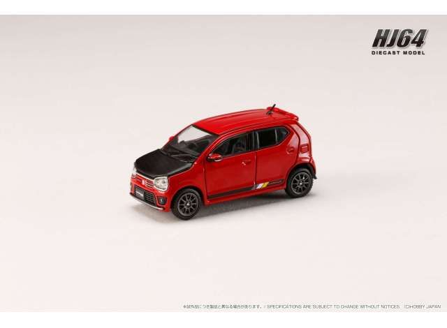 1:64 Hobby Japan - Suzuki Alto Works (HA36A) CARBON BONNET Customized Versie, pure red