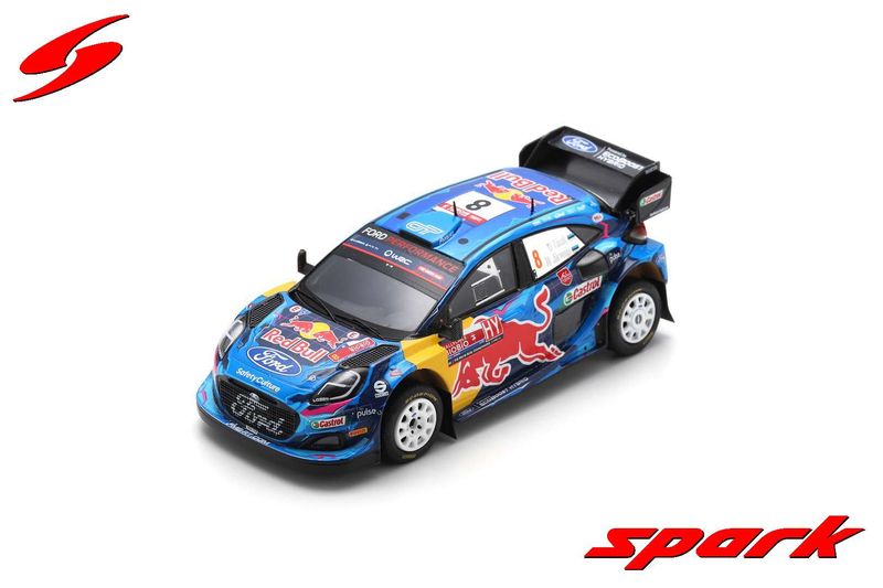 1:43 Spark - Ford Puma Rally1 No.8 M-SPORT Ford World Rally Team Winner Rally Chile 2023 O. Tänak - M. Järveoja 1:43 Spark - Ford Puma Rally1 No.8 M-SPORT Ford World Rally Team Winner Rally Chile 2023 O. Tänak - M. Järveoja