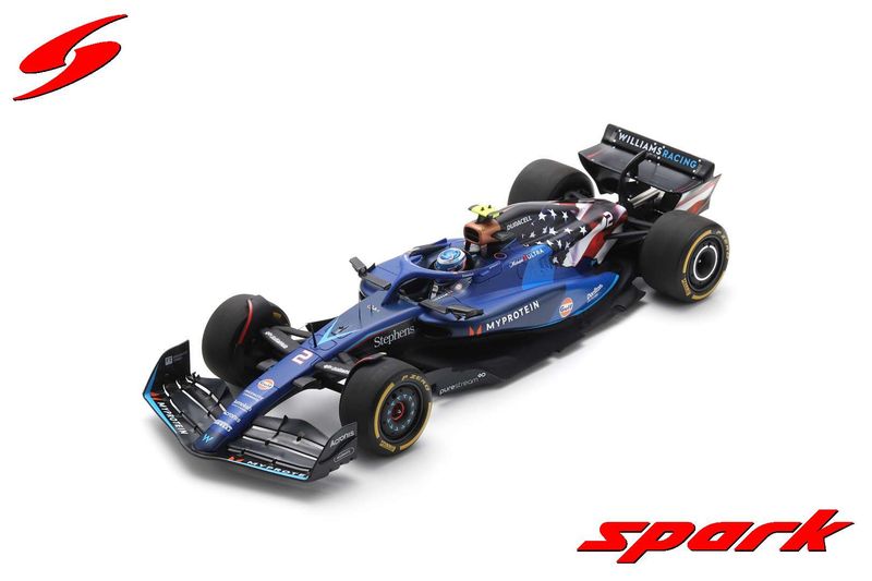 1:18 Spark - Williams F1 FW45 No.2 Williams Racing 10th USA GP 2023 Logan Sargeant