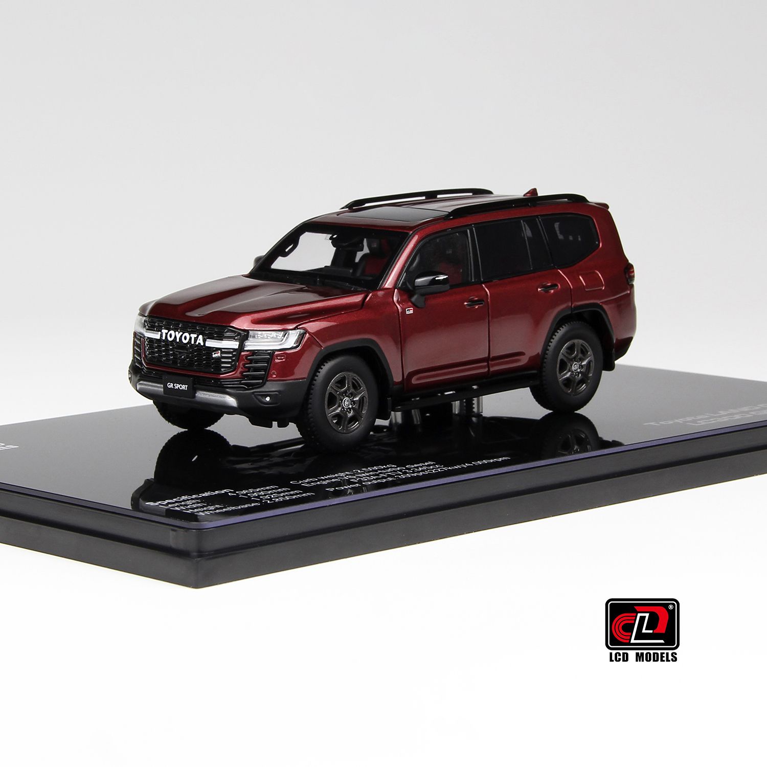 1:43 LCD Models - 2022 Taoyota Land Cruiser LC300-GR Sport Red