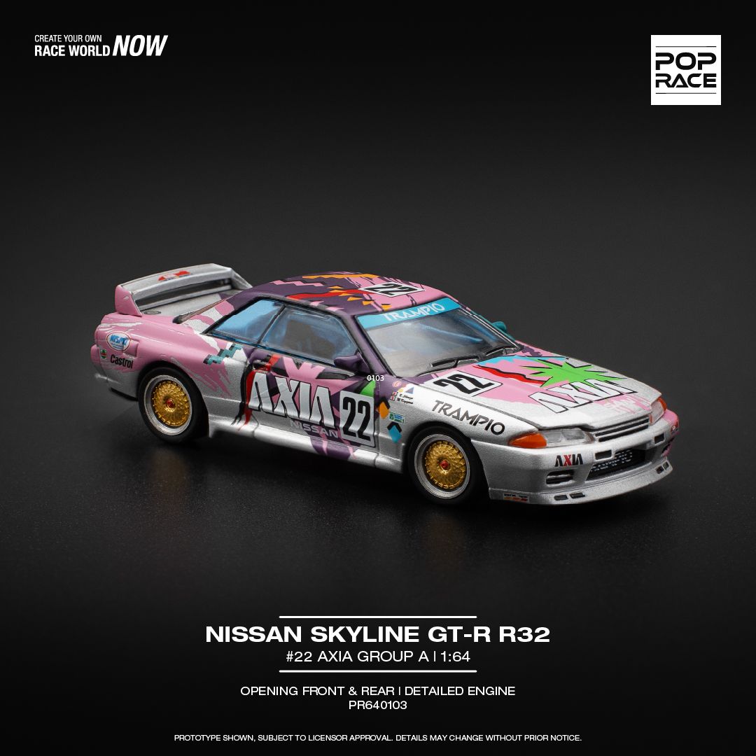 1:64 Pop Race Limited - Nissan Skyline GT-R R32 #22 Axia Group A