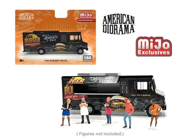 1:64 American Diorama - Burger Food Truck *Figures NOT included *