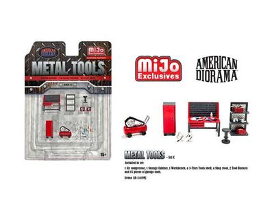 1:64 American Diorama - Metal Tools set C, Diecast Figure's 1:64 American Diorama - Metal Tools set C, Diecast Figure's