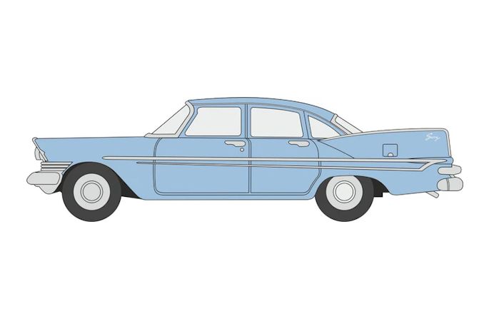1:87 Oxford - 1959 Plymouth Savoy Sedan Powder Blue 1:87 Oxford - 1959 Plymouth Savoy Sedan Powder Blue