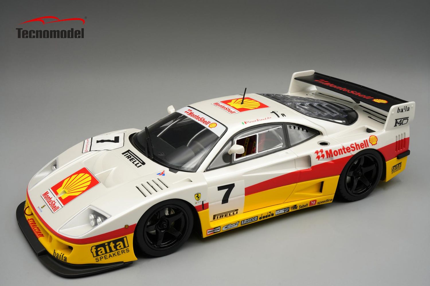 1:18 Tecnomodel - 1996 Ferrari F40 LM #7 Monte Carlo Shell