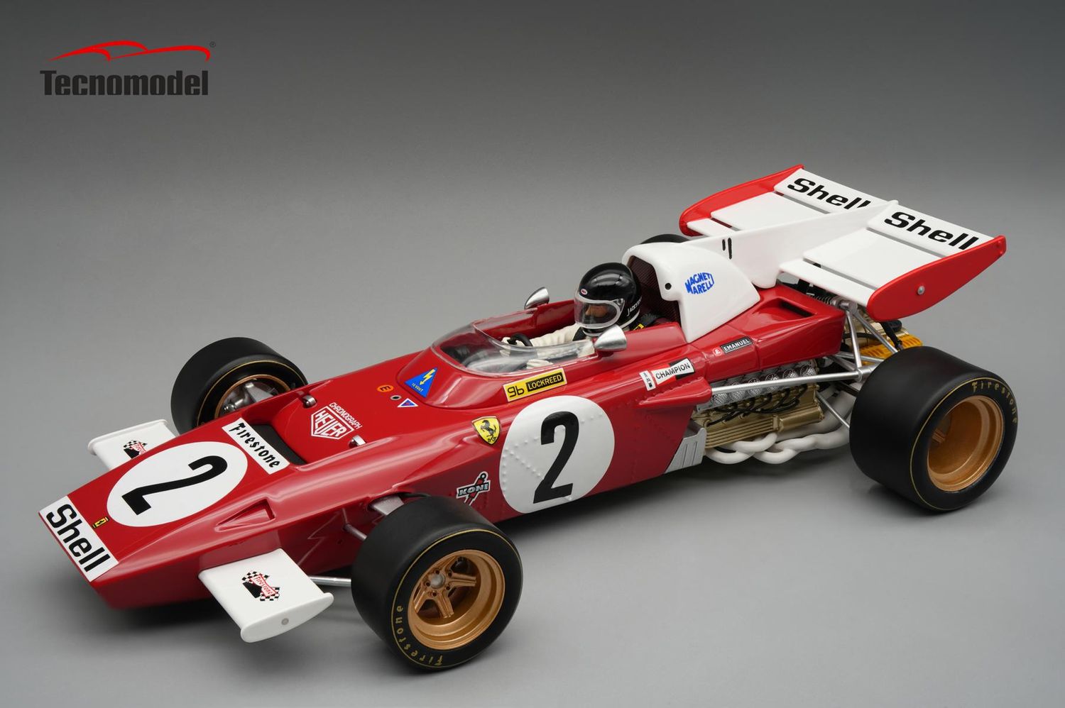 1:18 Tecnomodel - Ferrari 312 B2 F1 1971 Zandvoort GP Driver: Jacky Ickx car #2